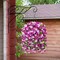 Artificial Fake Hanging Flowers Basket for Spring Decor, Faux Silk Flower in Planter for Summer, Outdoor Artificial Floral for Home Porch Yard(Double Lotus)